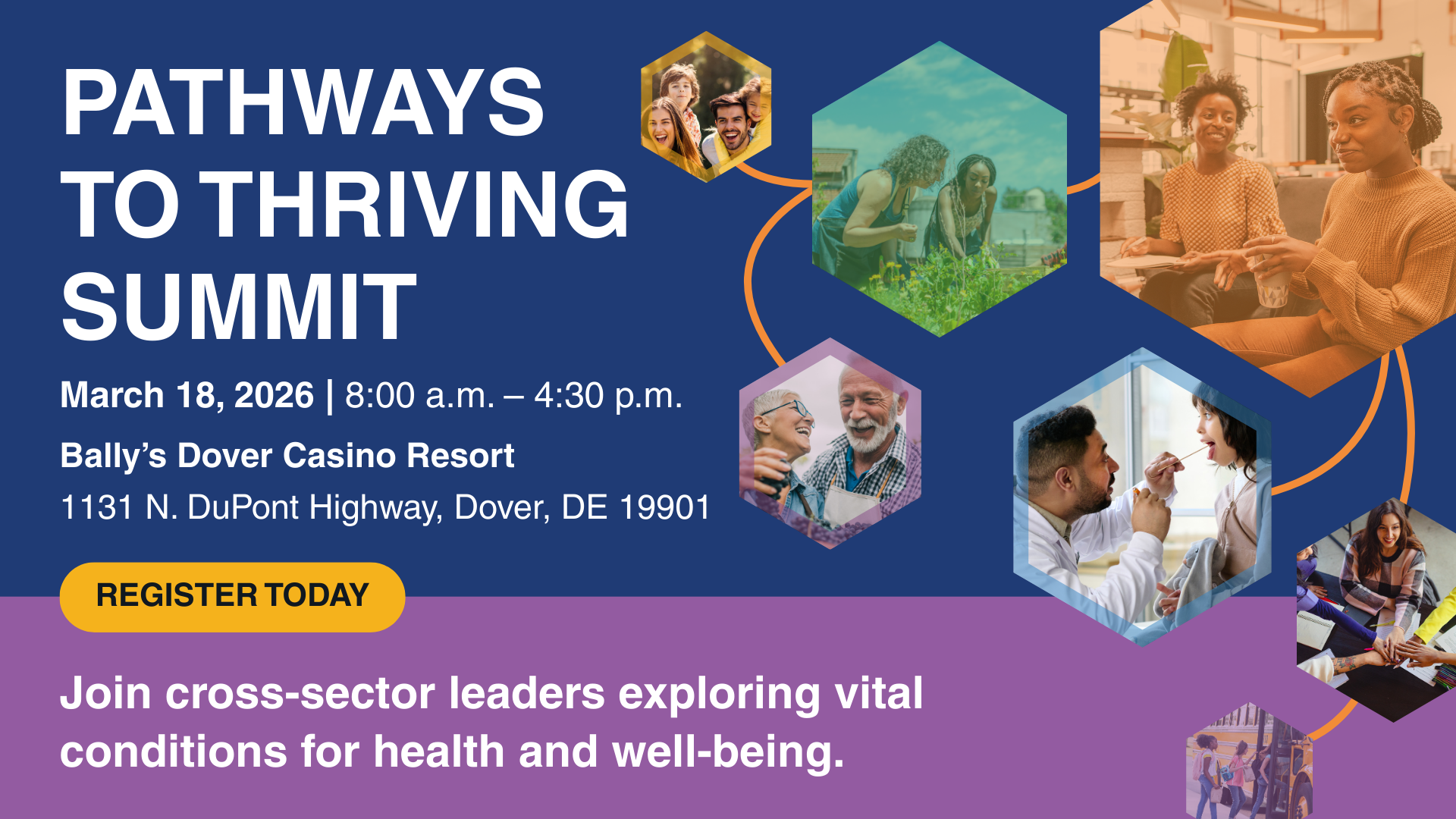 Pathways to Thriving Summit, March 18, 2026, 8 a.m. to 4:30 p.m. at the Bally's Dover Casino Resort